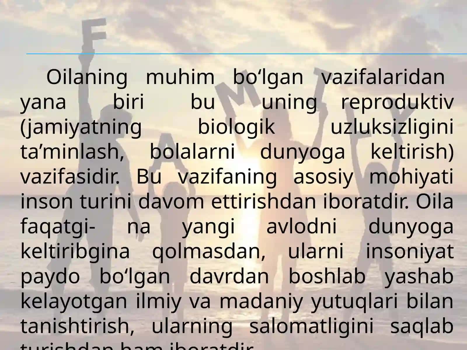 oilaning reproduktiv vazifasi 2