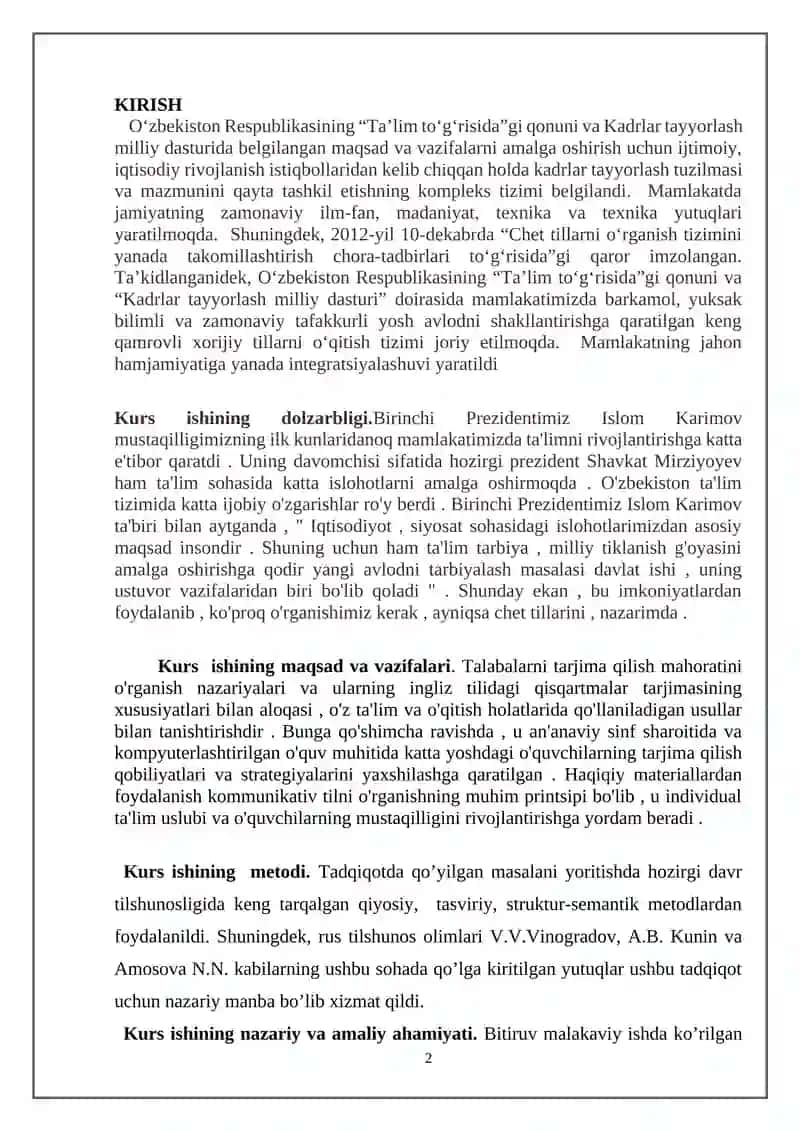 Tarjimada fe'llarni leksik tuzatilish usullari 2