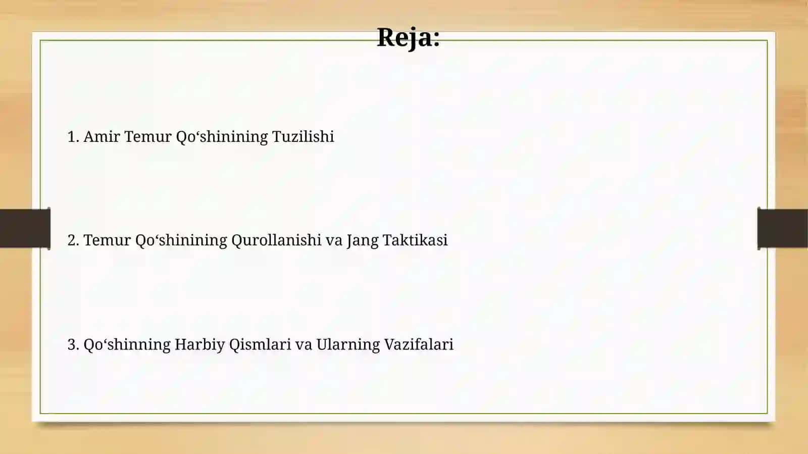Amir Temur davlatida Qo'shinqurilishi 2