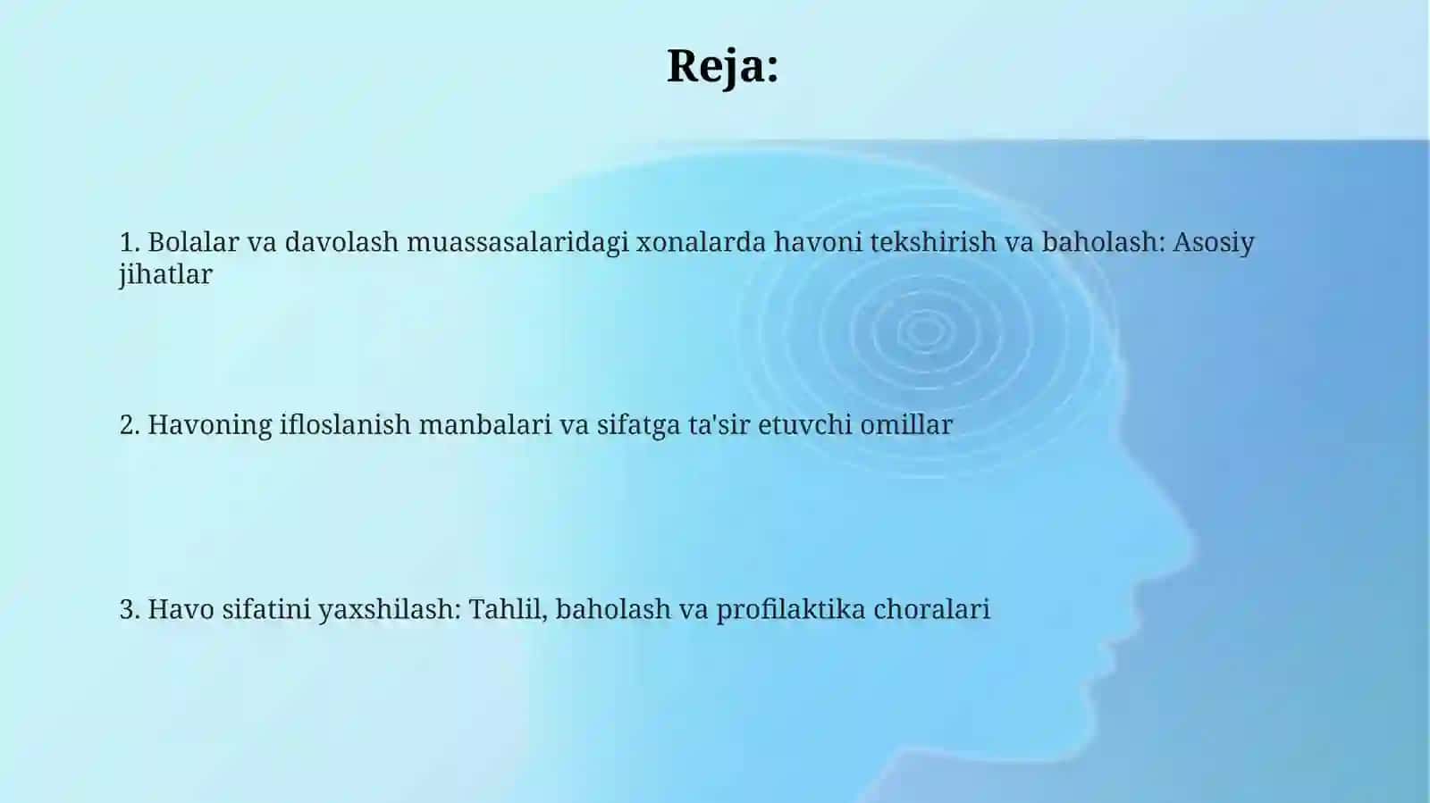 Bolalar va davolash muassasalaridagi xonalarda havoni tekshirish va baholash 2
