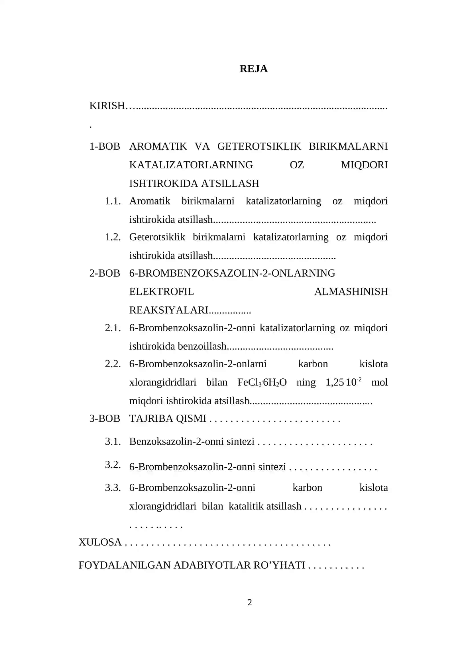 6-brombenzoksazolin-2-onni karbon kislota xlorangidridlari bilan katalitik atsillash 2