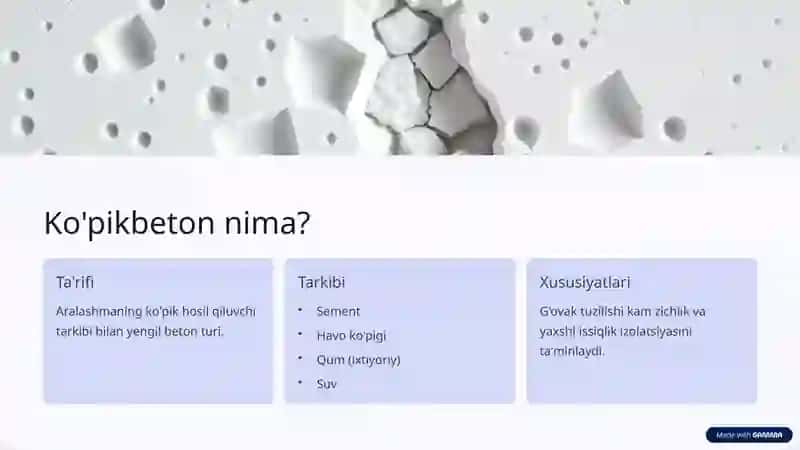 Nanotexnologiyalarni Ko'pikbetonga Qo'llash 2