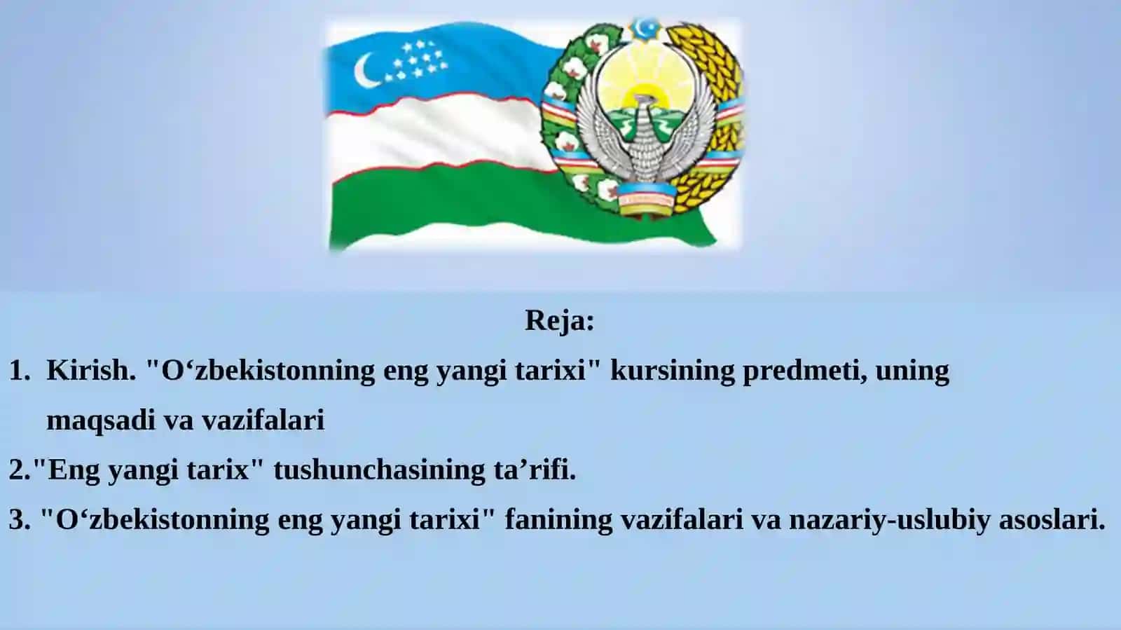 O'zbekistonning eng yangi tarixi 2