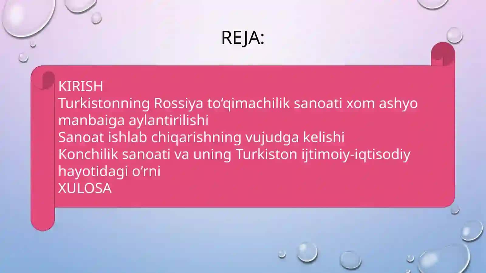 XIX asrning II yarmi – XX asr boshlarida Turkistonda sanoat ishlab chiqarishining shakllanishi 2