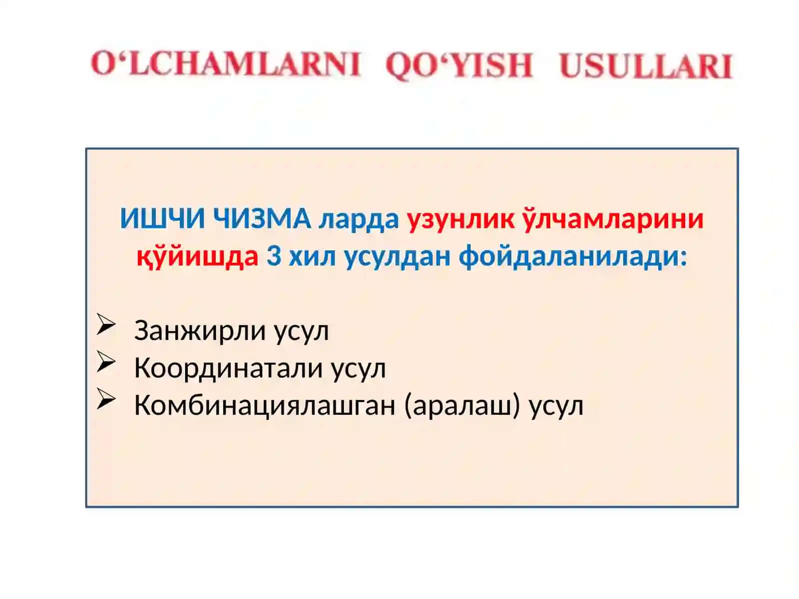 Konstruktorlik hujjatlarini ishlash 2