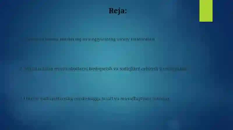 Oilaviy biznesda marketing strategiyasi va mijozlar bilan ishlash 2
