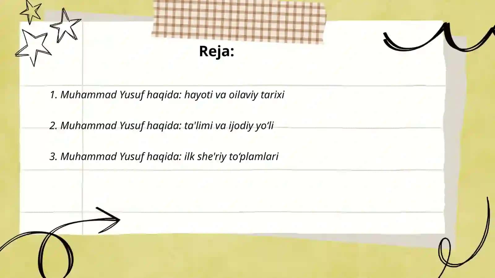 Muhammad Yusuf haqida 2