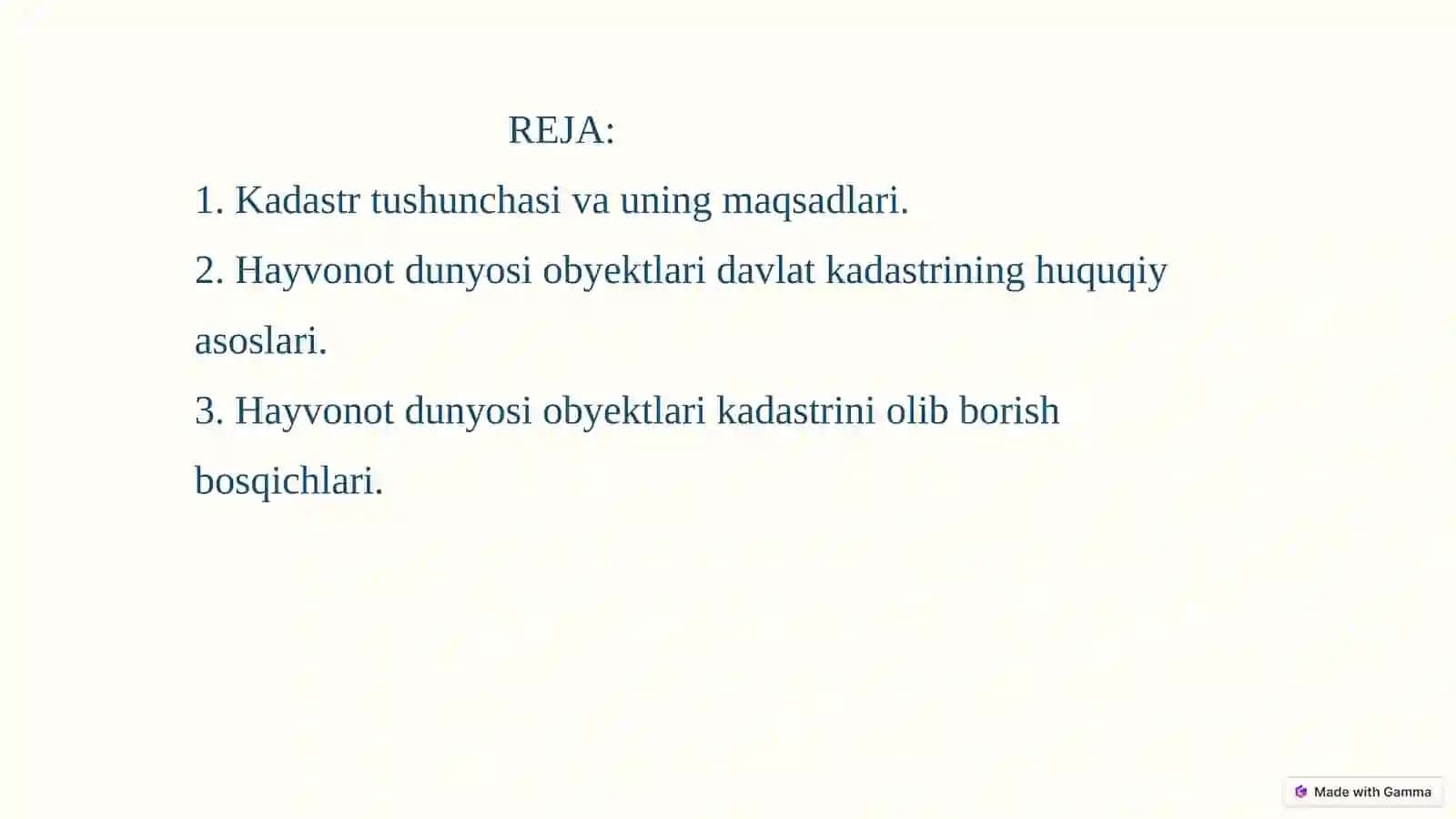 Hayvonot dunyosi obyektlari davlat kadastrini yuritish tartibi 2