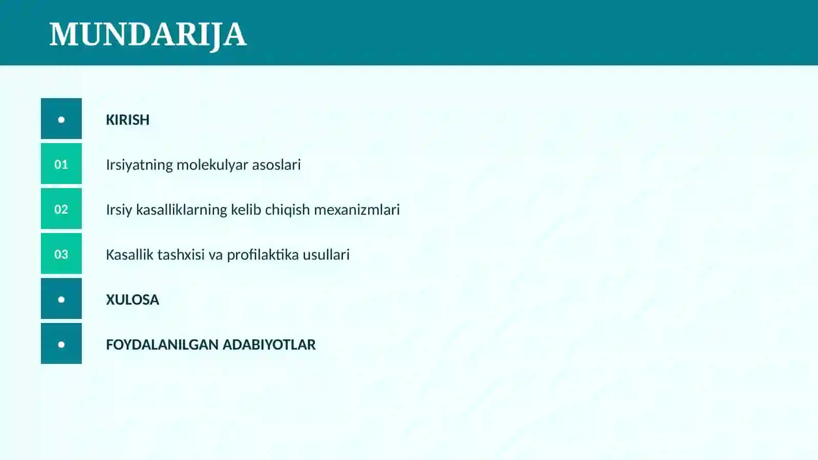 IRSIYAT VA IRSIY KASALLIKLAR 2