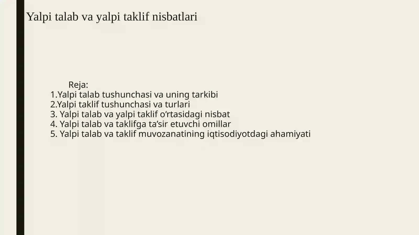 iqtisodiyot nazariyasidan tayyorlagan taqdimoti 2
