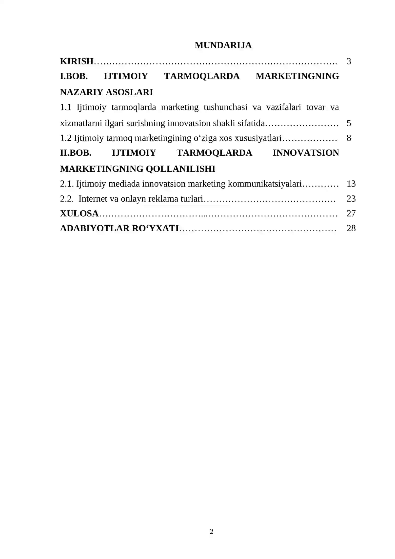 IJTIMOIY TARMOQLARDA INNOVATSION MARKETINGNING TADBIRLARI 2