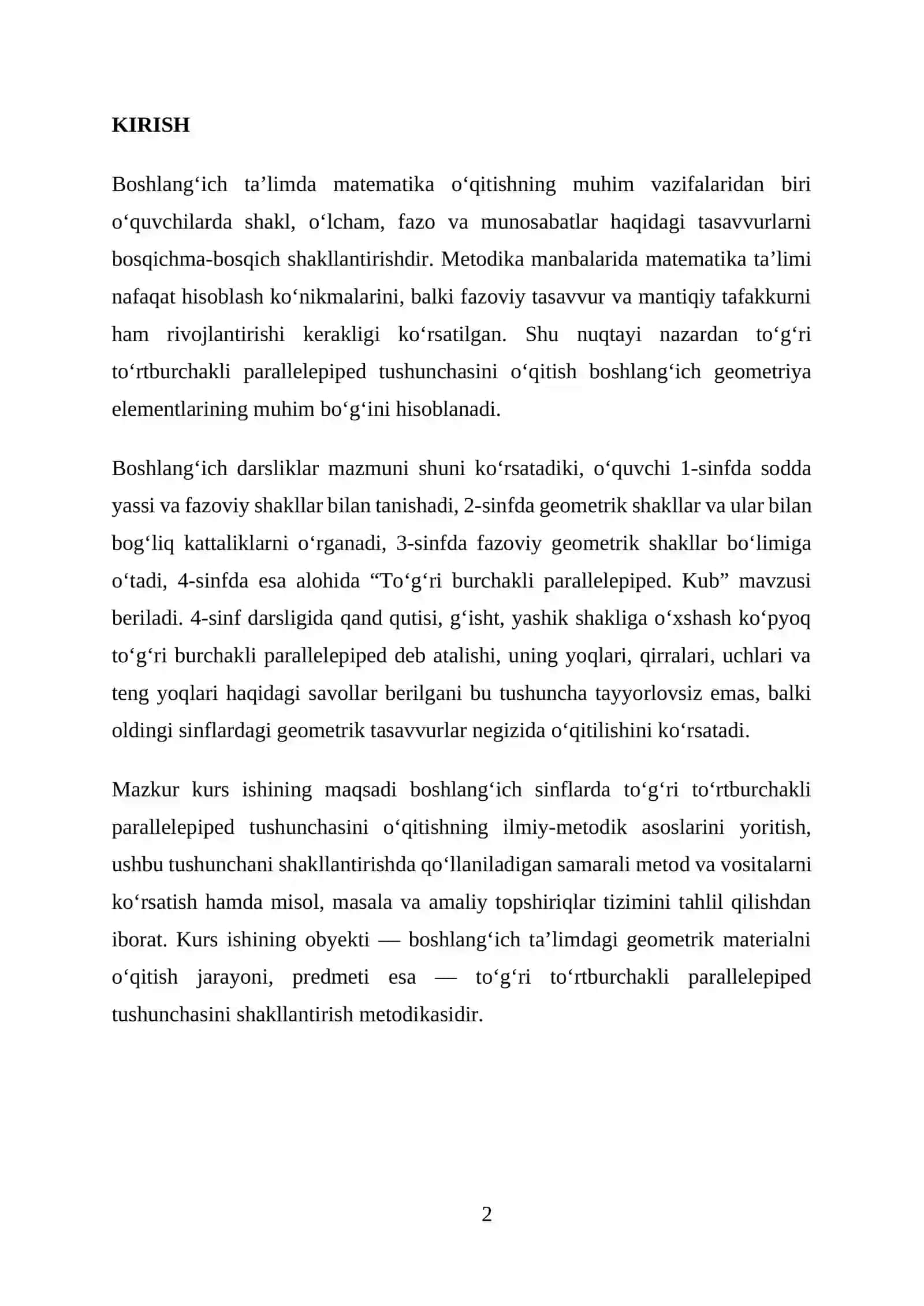 To'g'ri to'rtburchakning parallelopiped tushunchasini o'qitish metodikasi 2