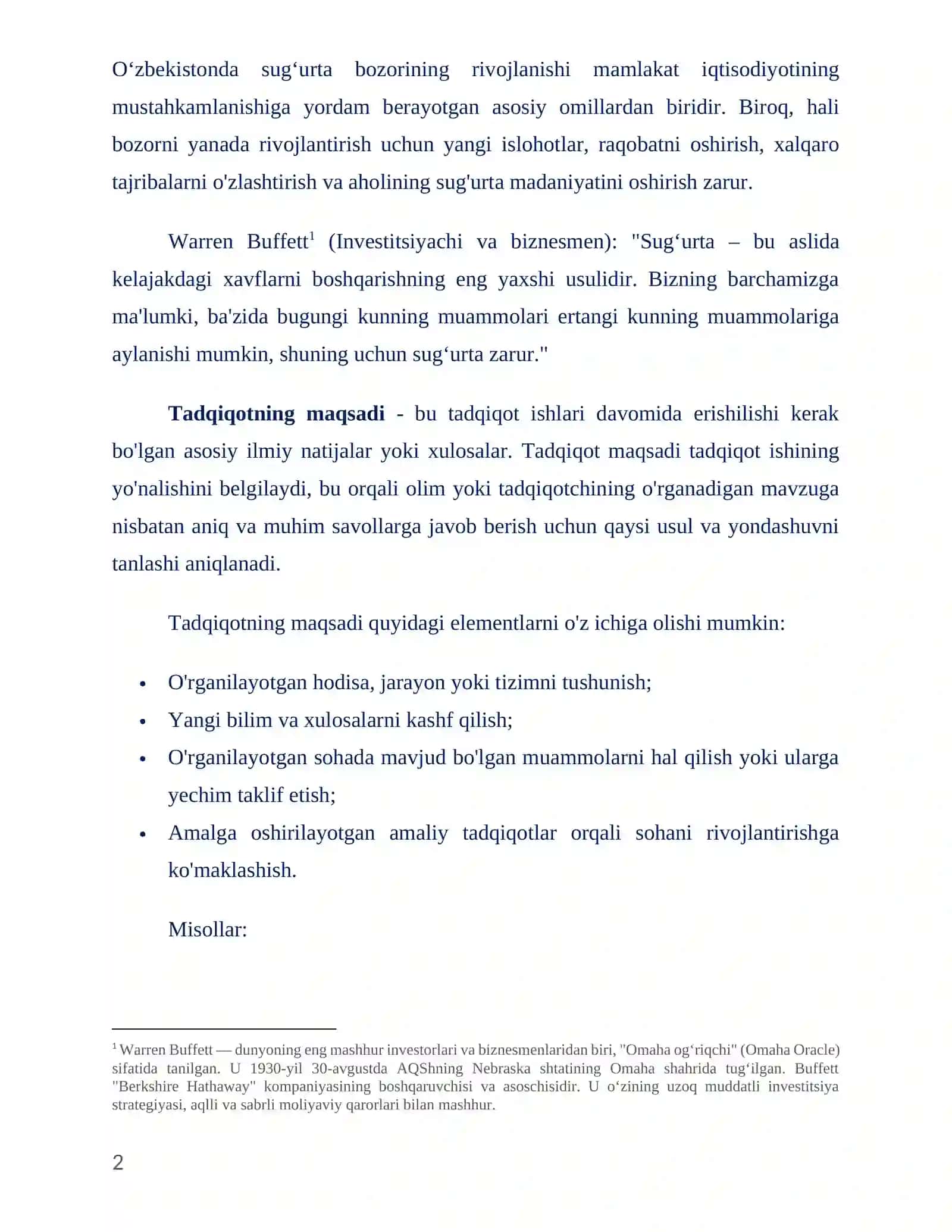 Sugʻurta bozori rivojlanishi 2