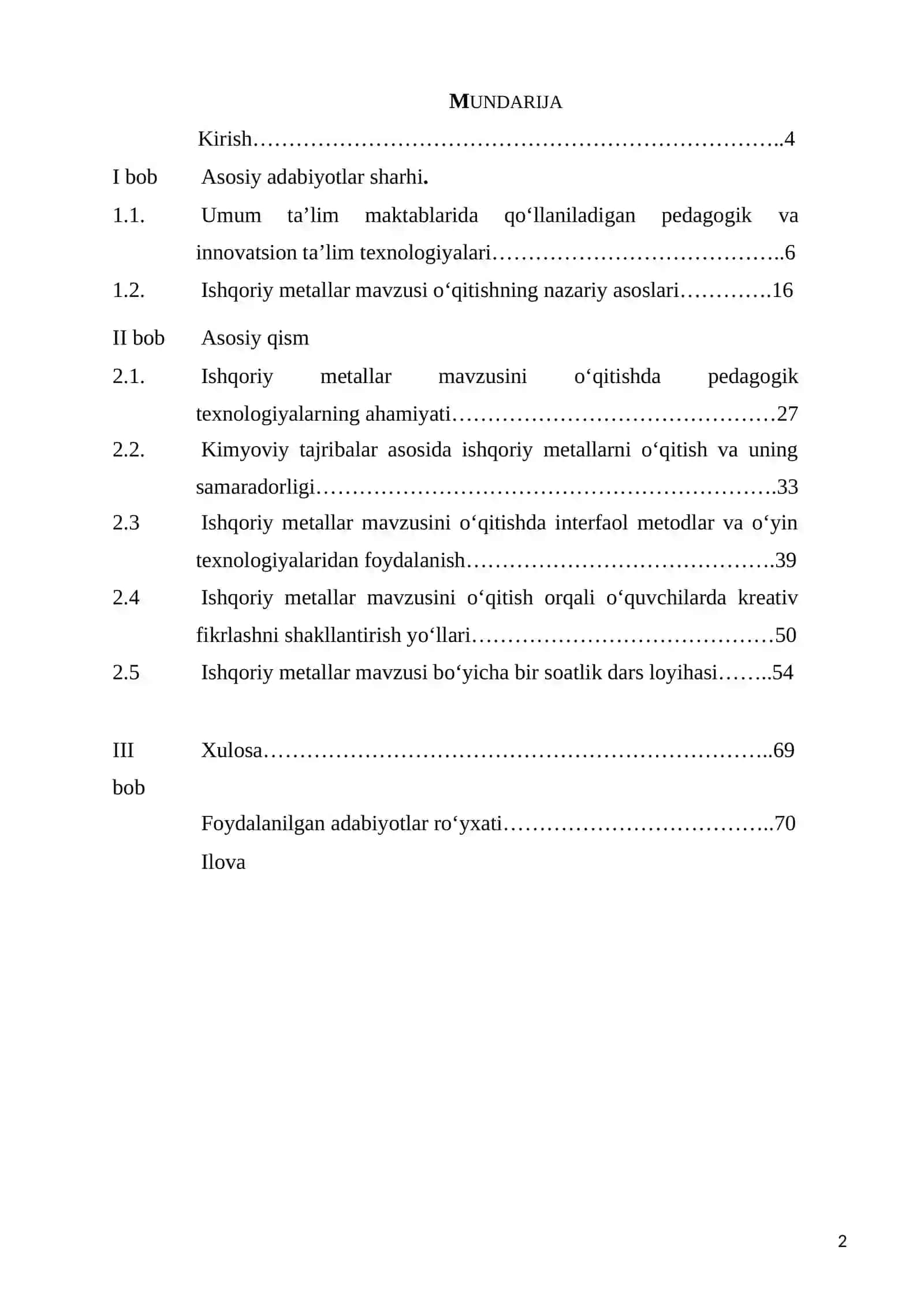 ISHQORIY METALLAR MAVZUSINI O‘QITISHDA O‘QUVCHILARDA KREATIV FIKRLASHNI SHAKLLANTIRISH 2