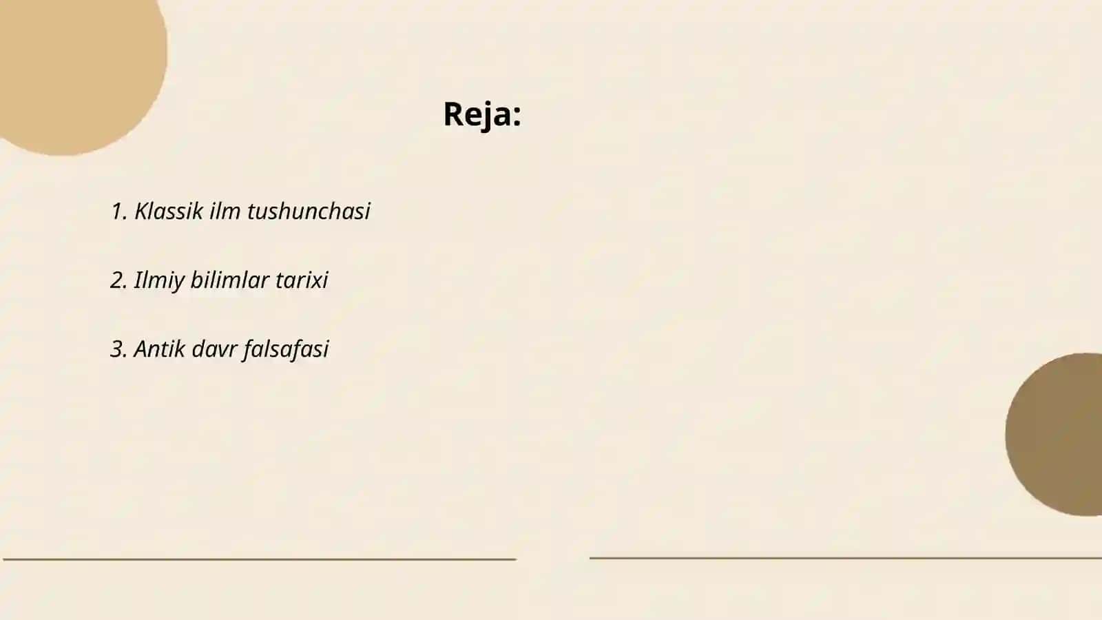 Klassik ilm tushunchasi va ideallari 2