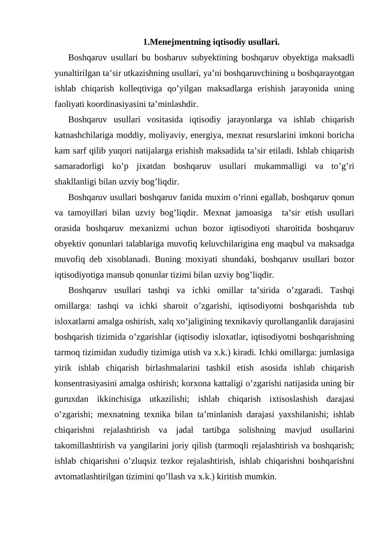 Menejment usullari 2