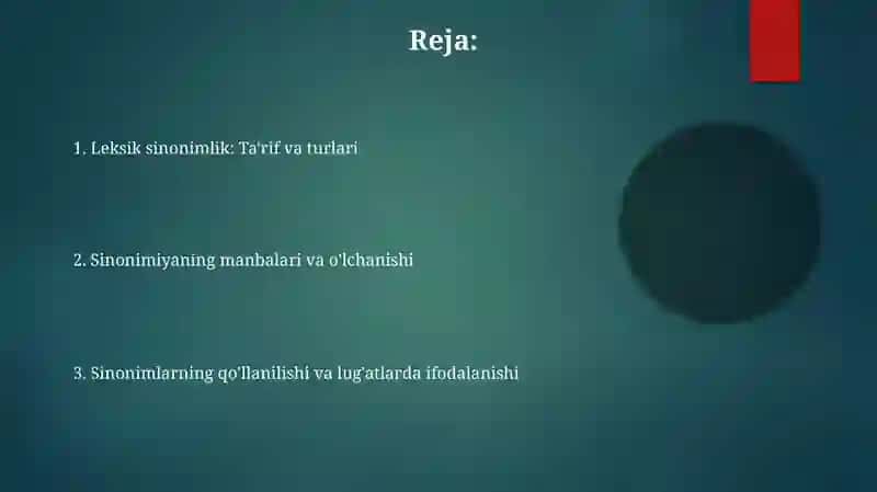 Leksik sinonimiya 2