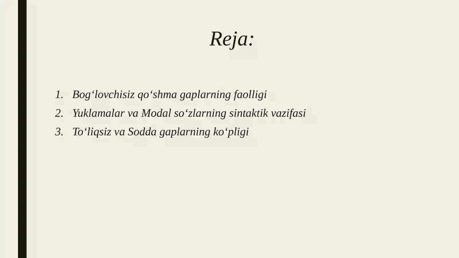 Shevaga oid matnlarning sintaktik tahlili 2