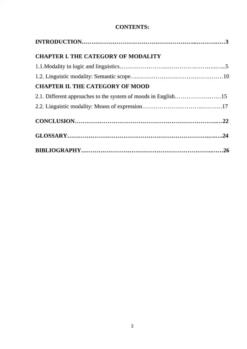 ADVANCED COURSE WORK ON MODALITY OF THE SUBJUNCTIVE MOOD IN ENGLISH 2