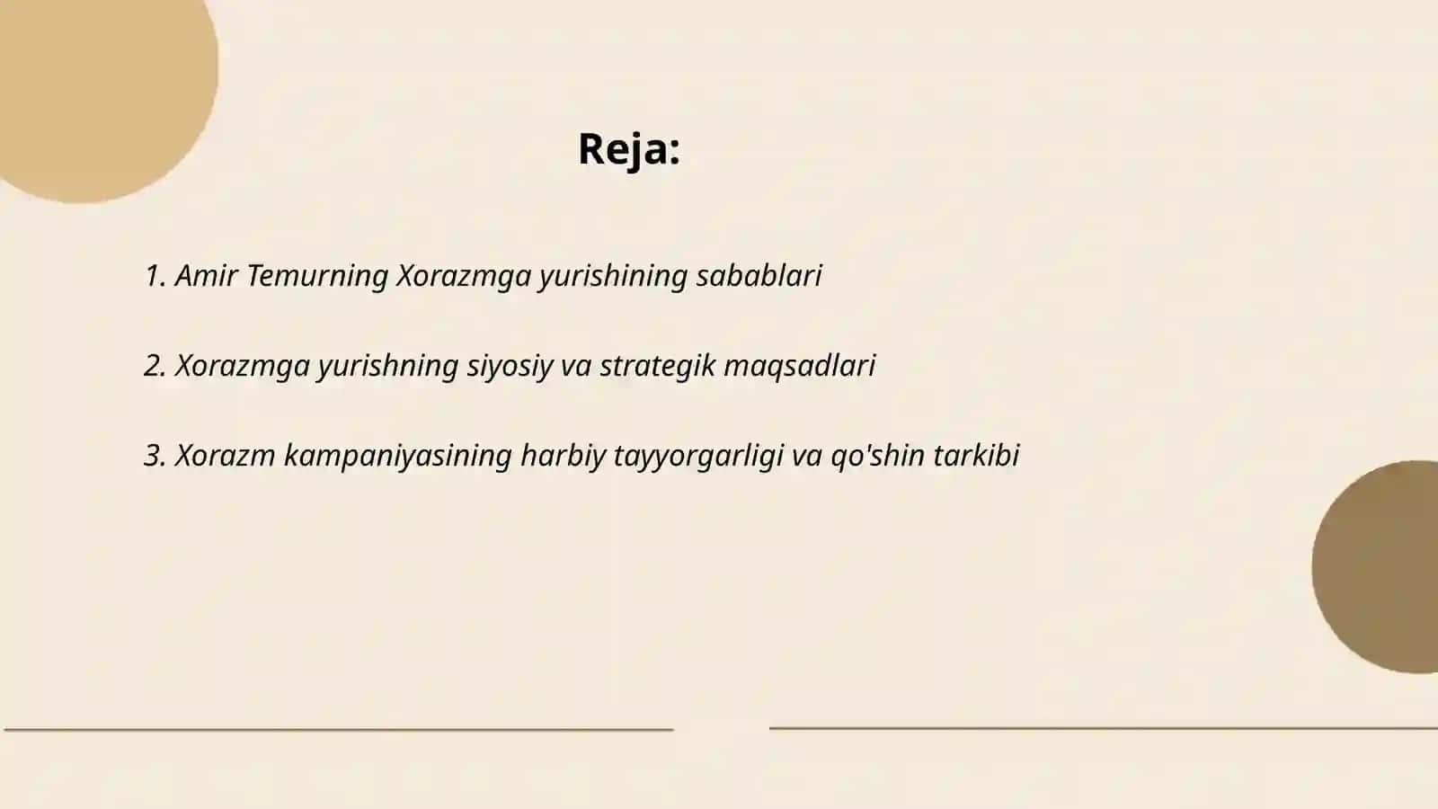 Amir Temur Xorazmga yurishi 2