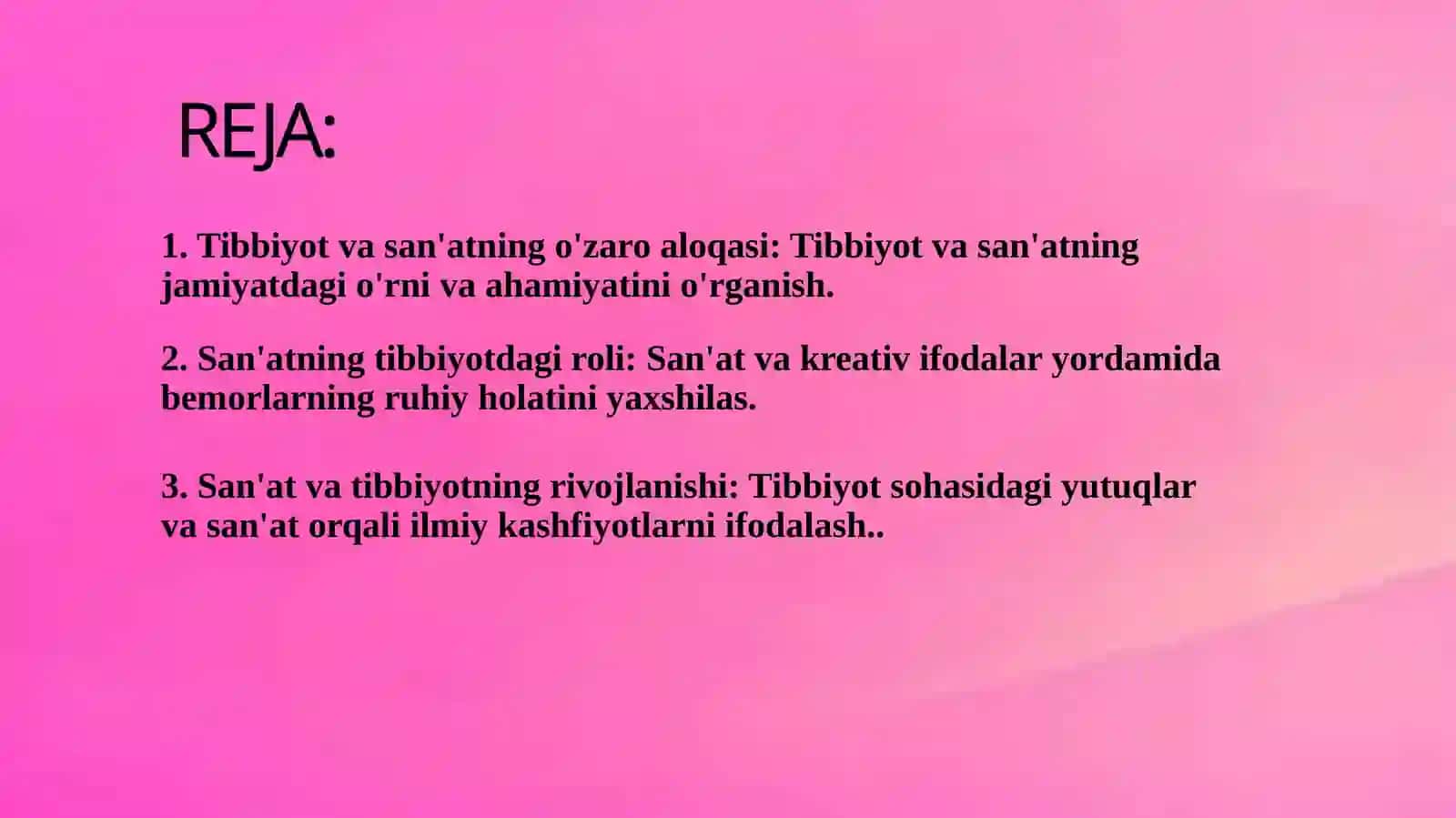 Tibbiyot va san'at 2