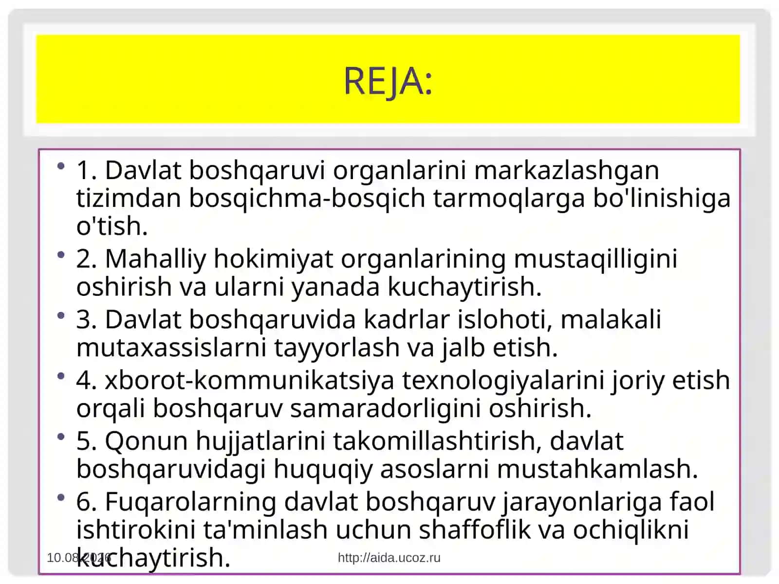 Mustaqilish sohalarida davlat boshqaruv tizimi 2
