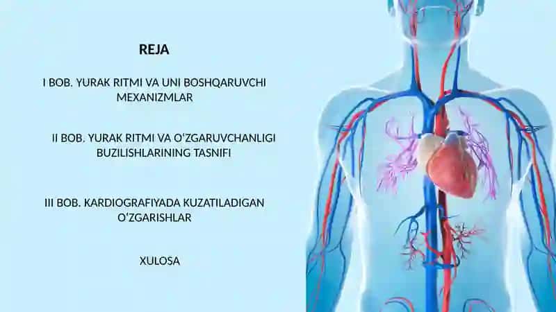Yurak ritmi va ozgaruvchanligi buzlishlariining tasnifi va ularni kardiografiyada kuzatiladigan o`zgarishlar” 2