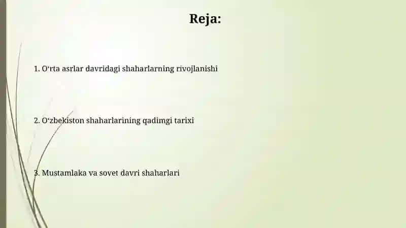 Oʻzbekiston shaharlarining tarixiy rivojlanishi 2