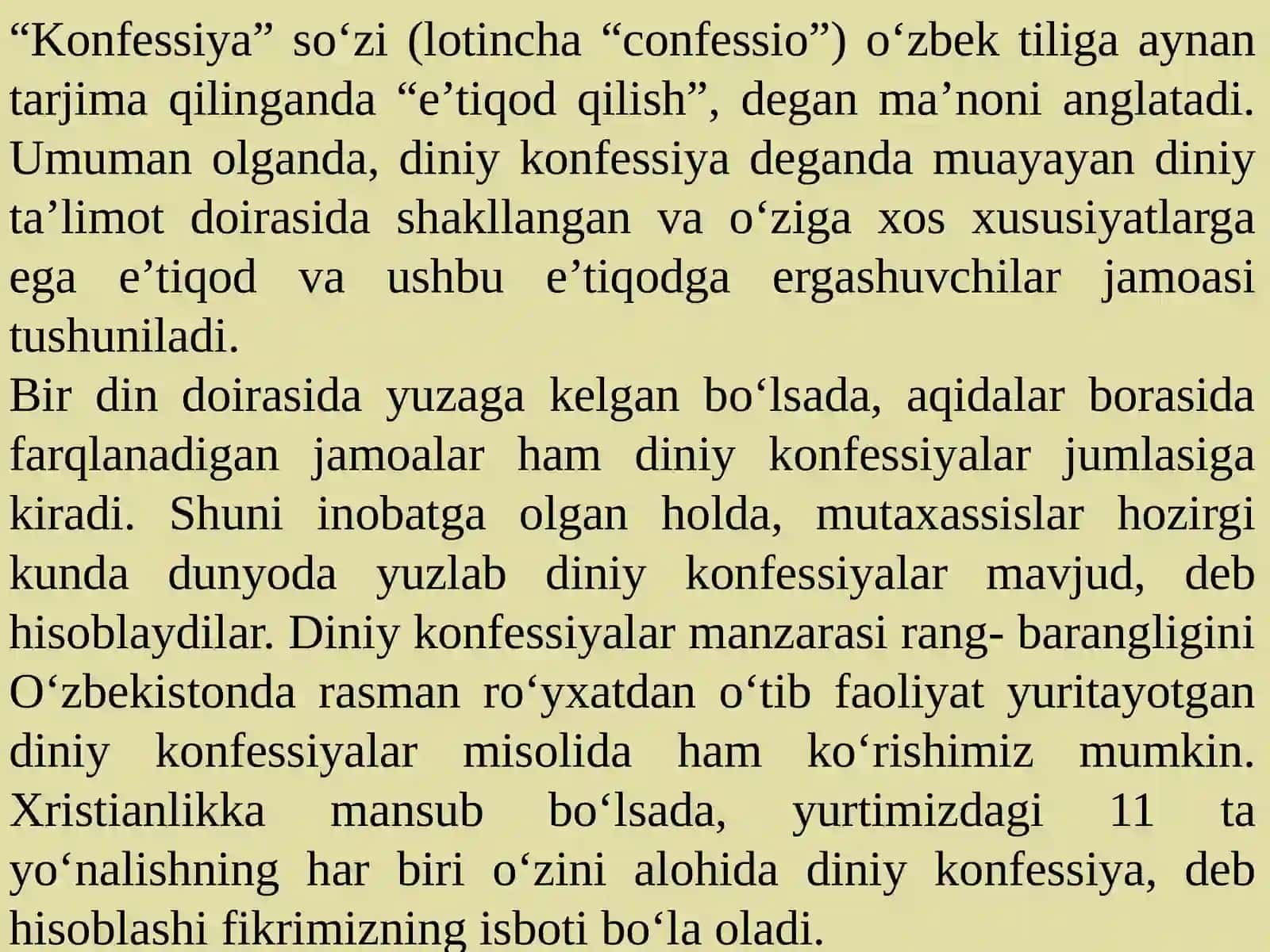 O‘zbekistonda faoliyati yurituvchi diniy tashkilotlar 2