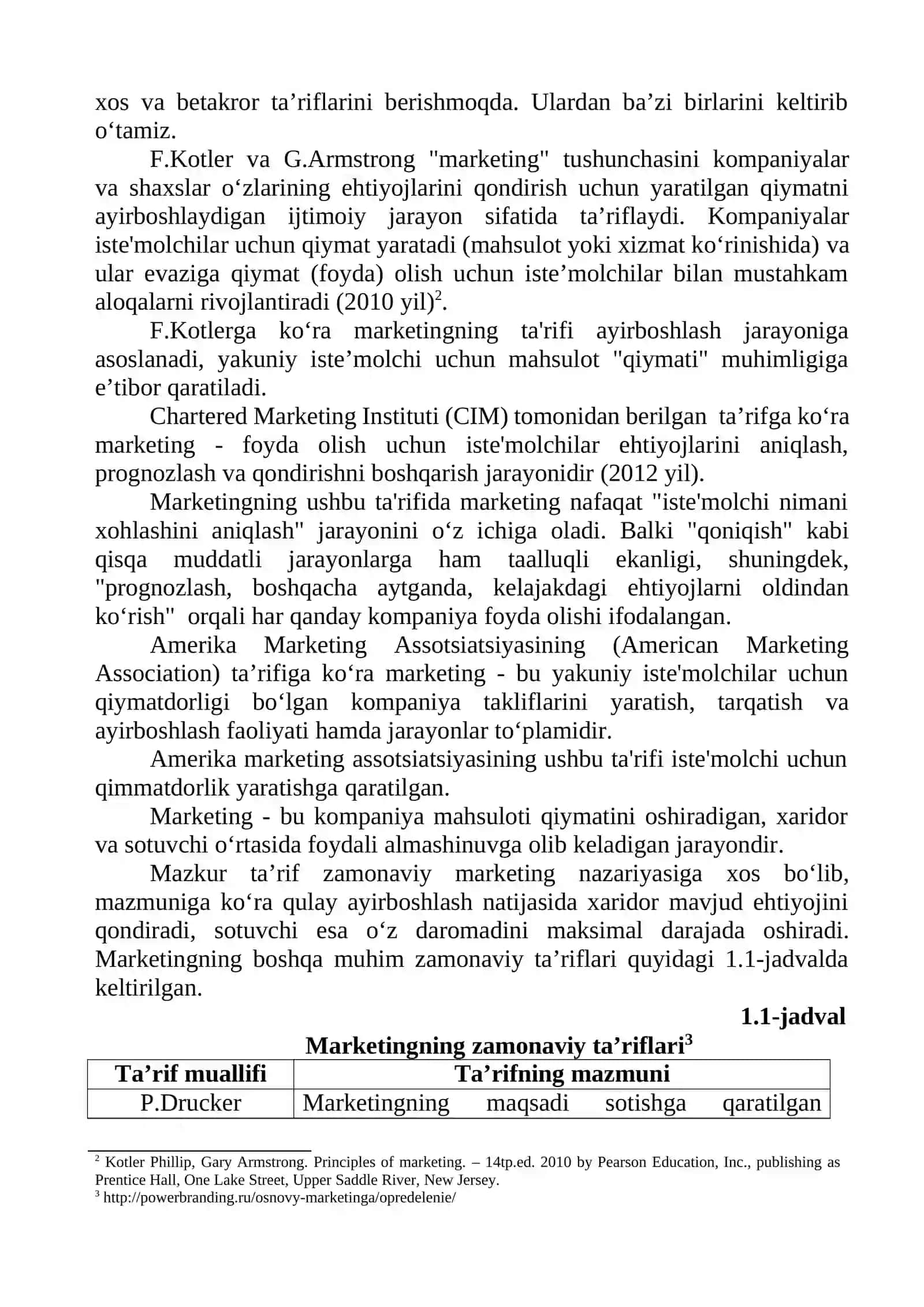 MARKETING TUSHUNCHASI VA MARKETING JARAYONI 2