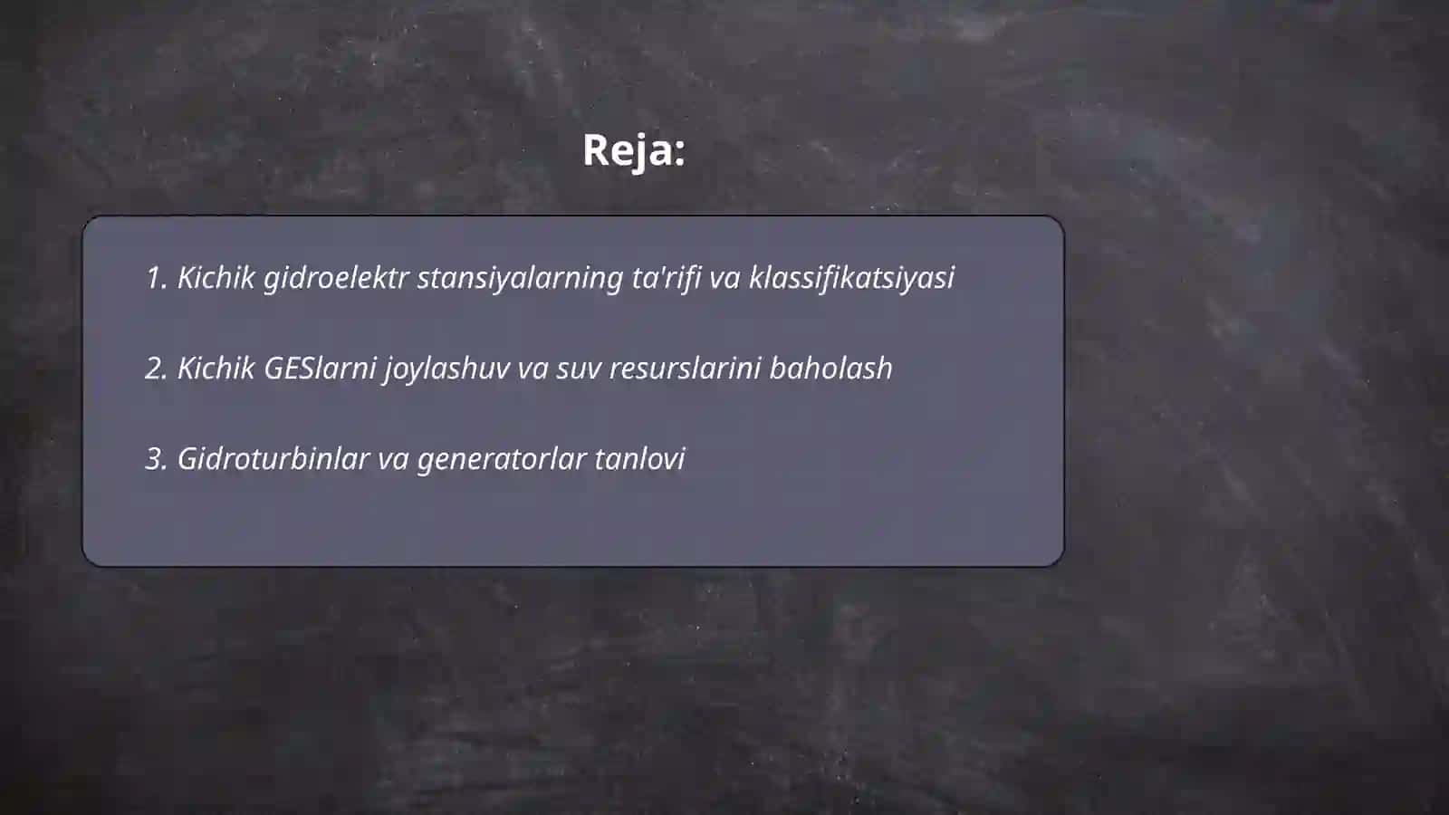 Kichik gidroelektr stansiyalar 2