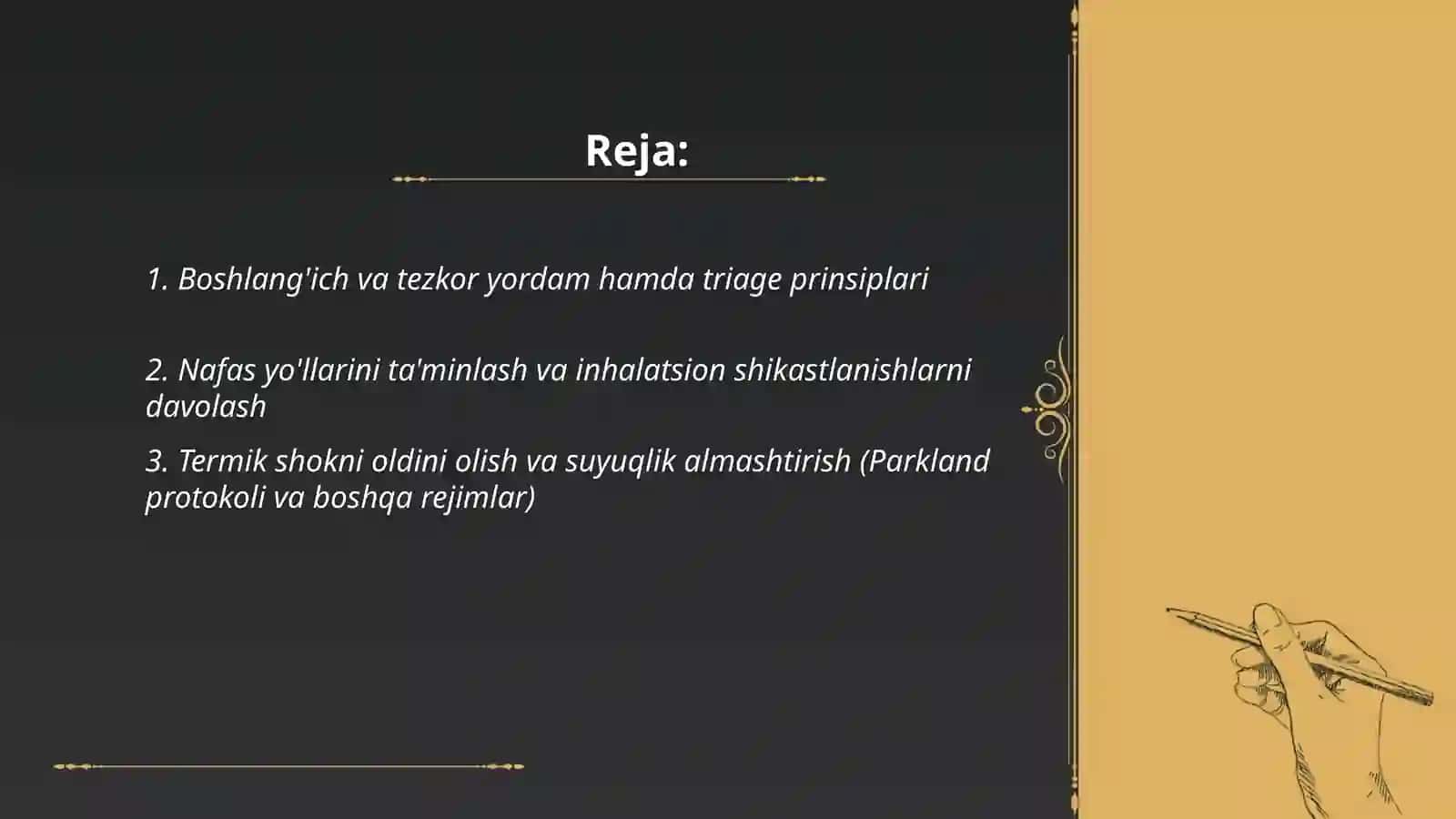 Haroratli kombinatsiyalashgan shikastlanishlarda davolash usullari 2