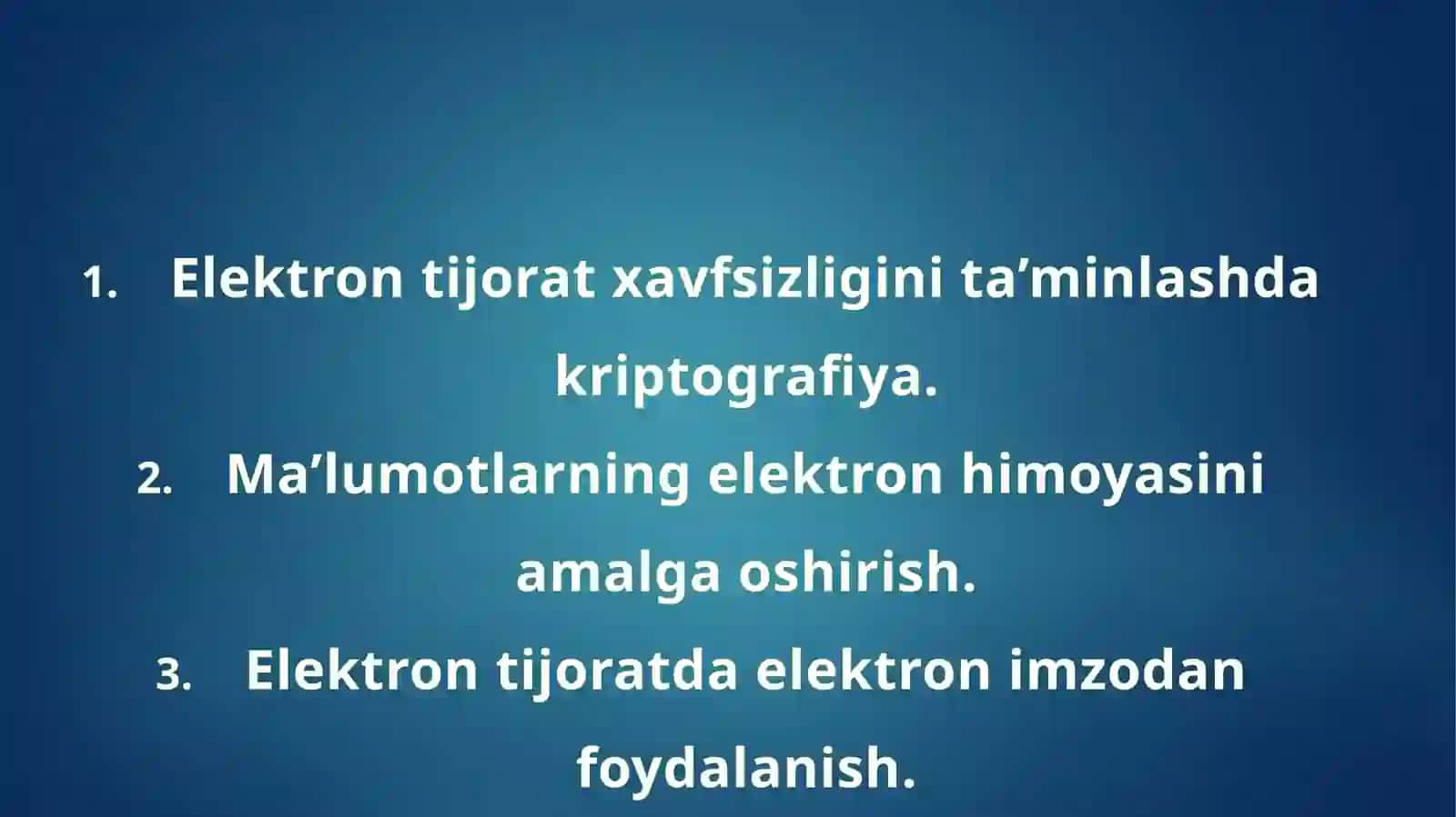 Elektron tijoratda malumotlar xavfsizligini ta’minlash 2