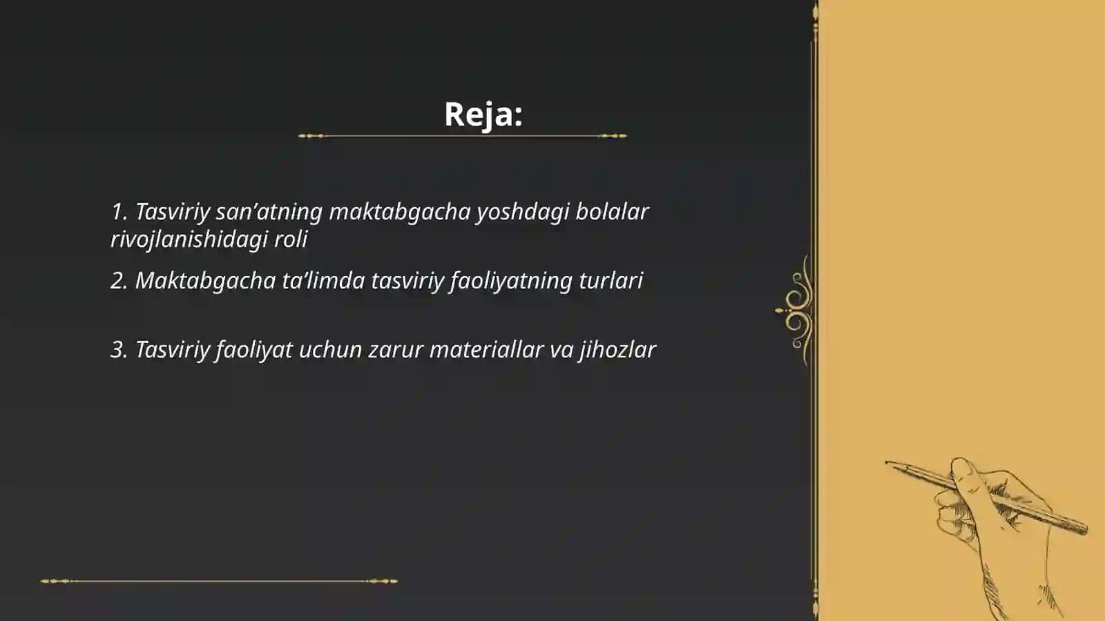 Tasviriy Faoliyat Mashg'ulotlari 2