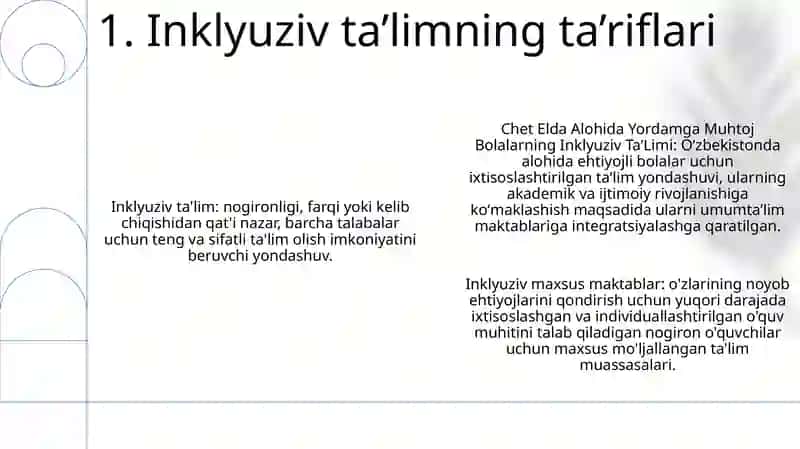 Chet Elda Alohida Yordamga Muhtoj Bolalarning Inklyuziv TaʼLimi 2