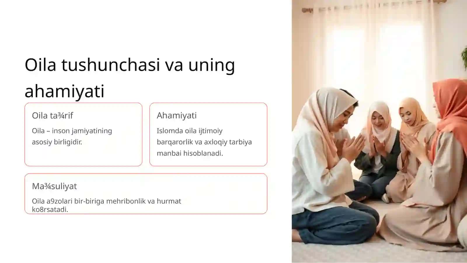 Islom huquqshunosligida oila, nikoh, taloq, ziyor tushunchalari 2
