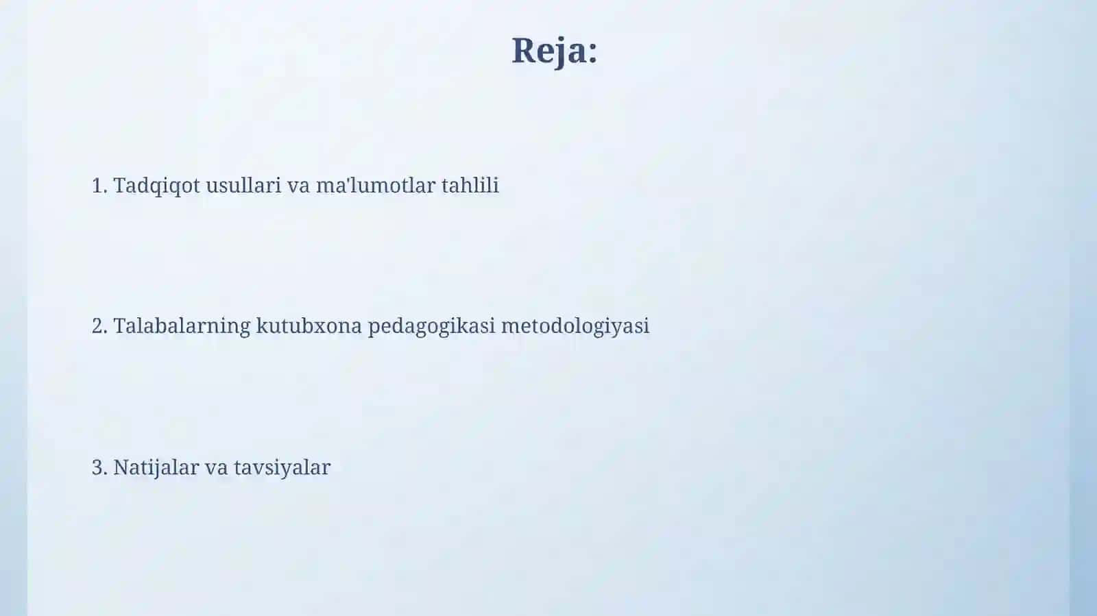 Kutubxona pedagogikasida tarbiyalanuvchilar metodikasi 2