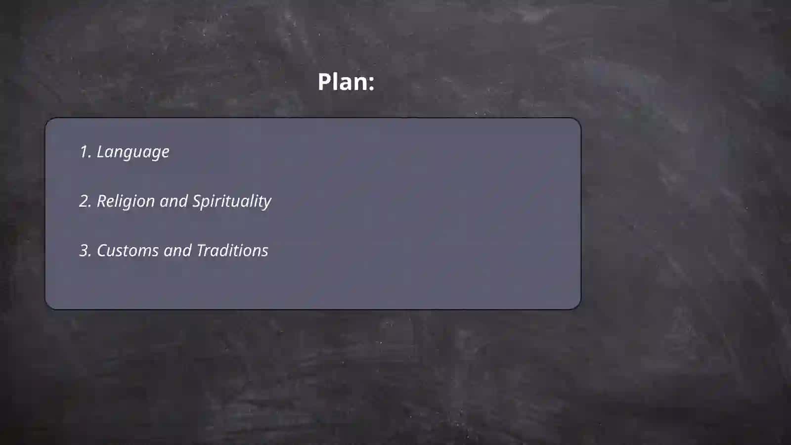 Elements of culture 2