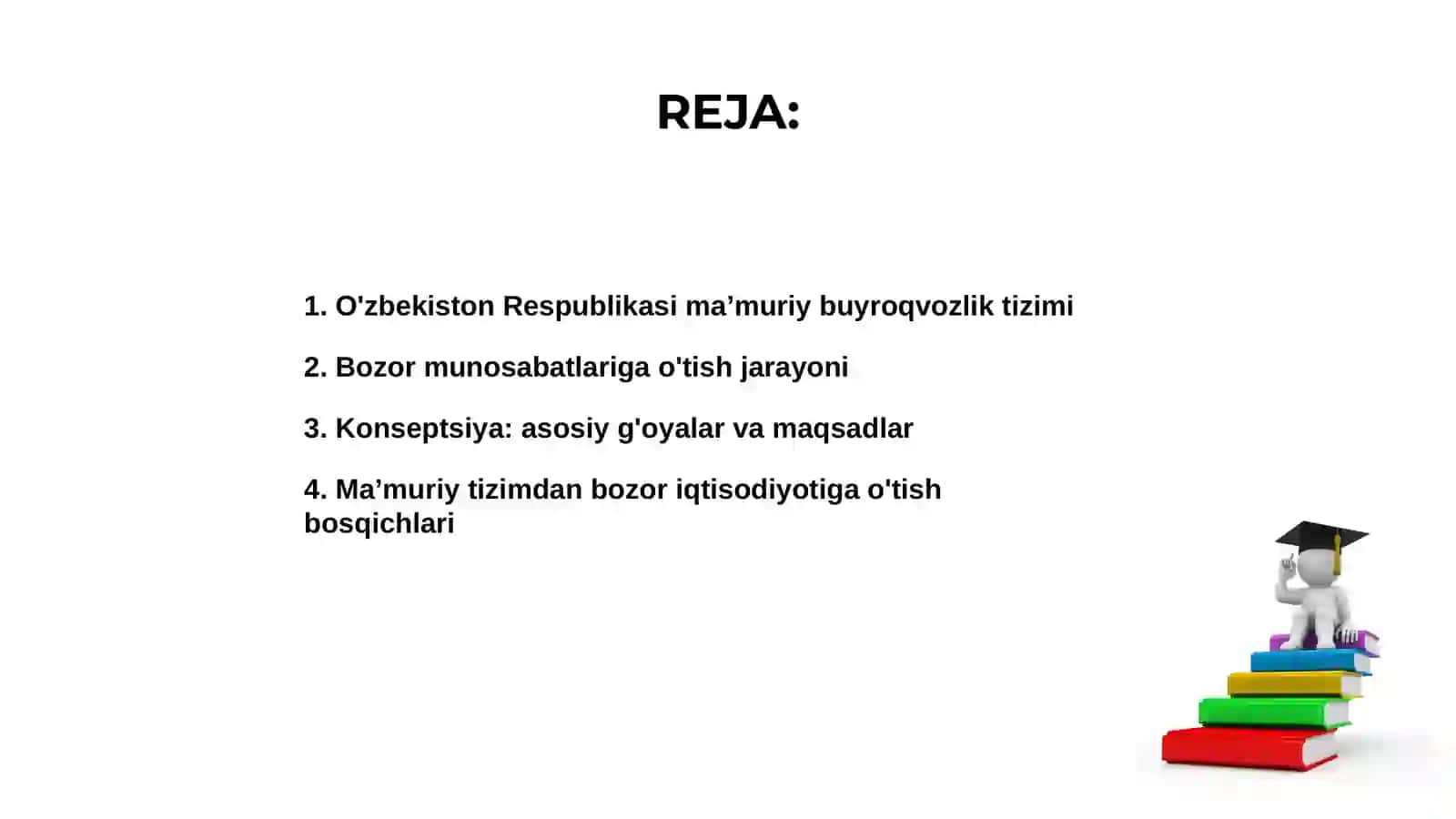 O'zbekiston Respublikidagi ma’muriy buyroqvozlik tizimidan bozor munosabatiga o’tish davri konseptsiyasi 2