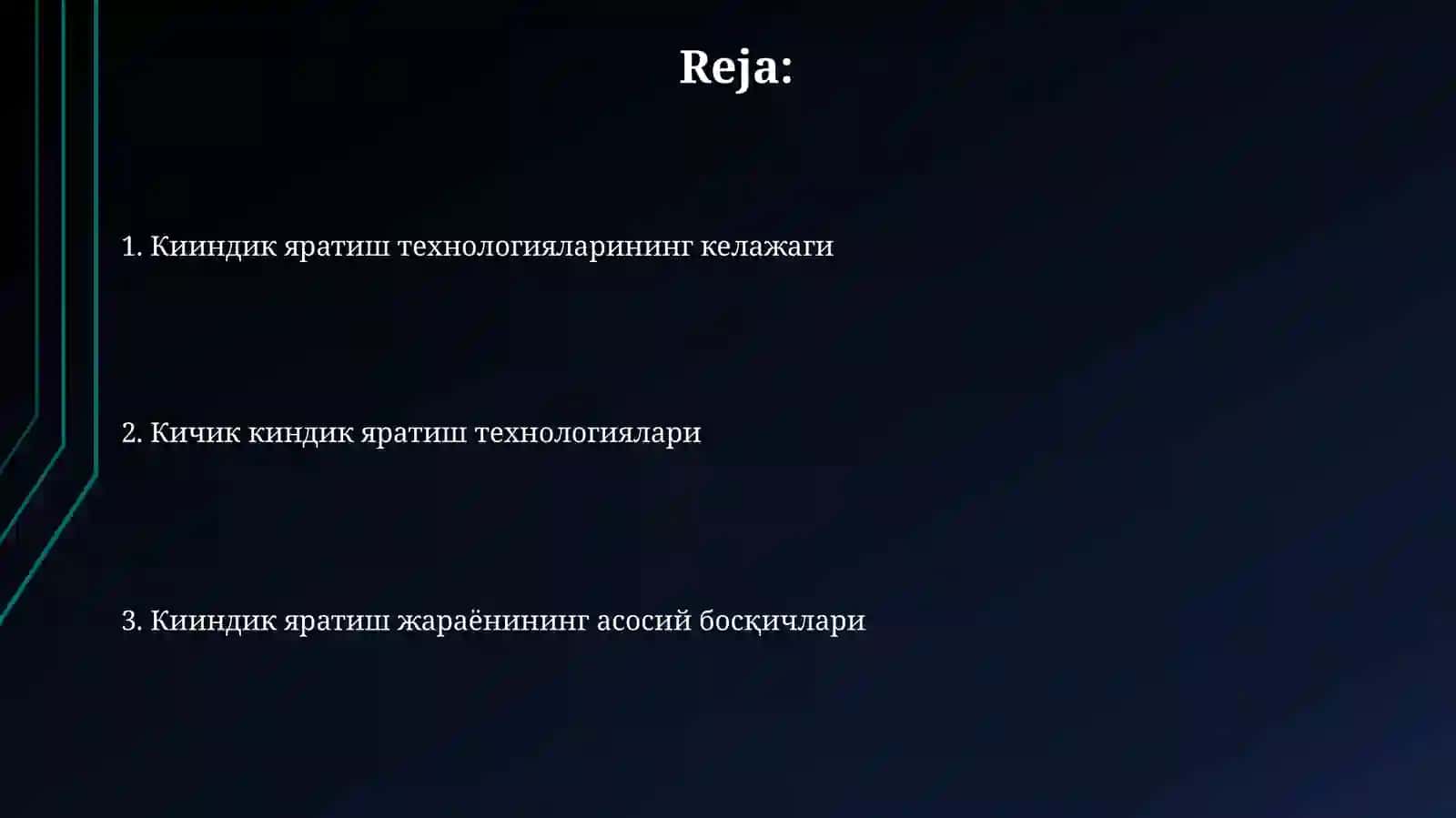 Navlarni yaratish texnologiyasi 2