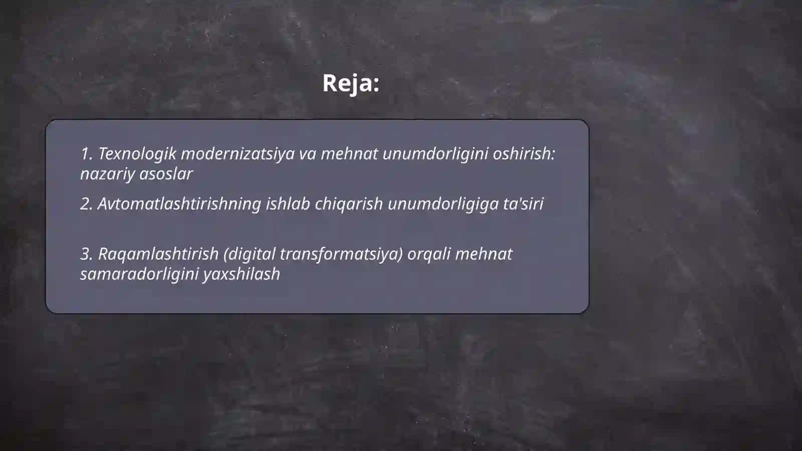 Mehnat unumdorligini oshirishda texnologik modernizatsiyaning roli 2