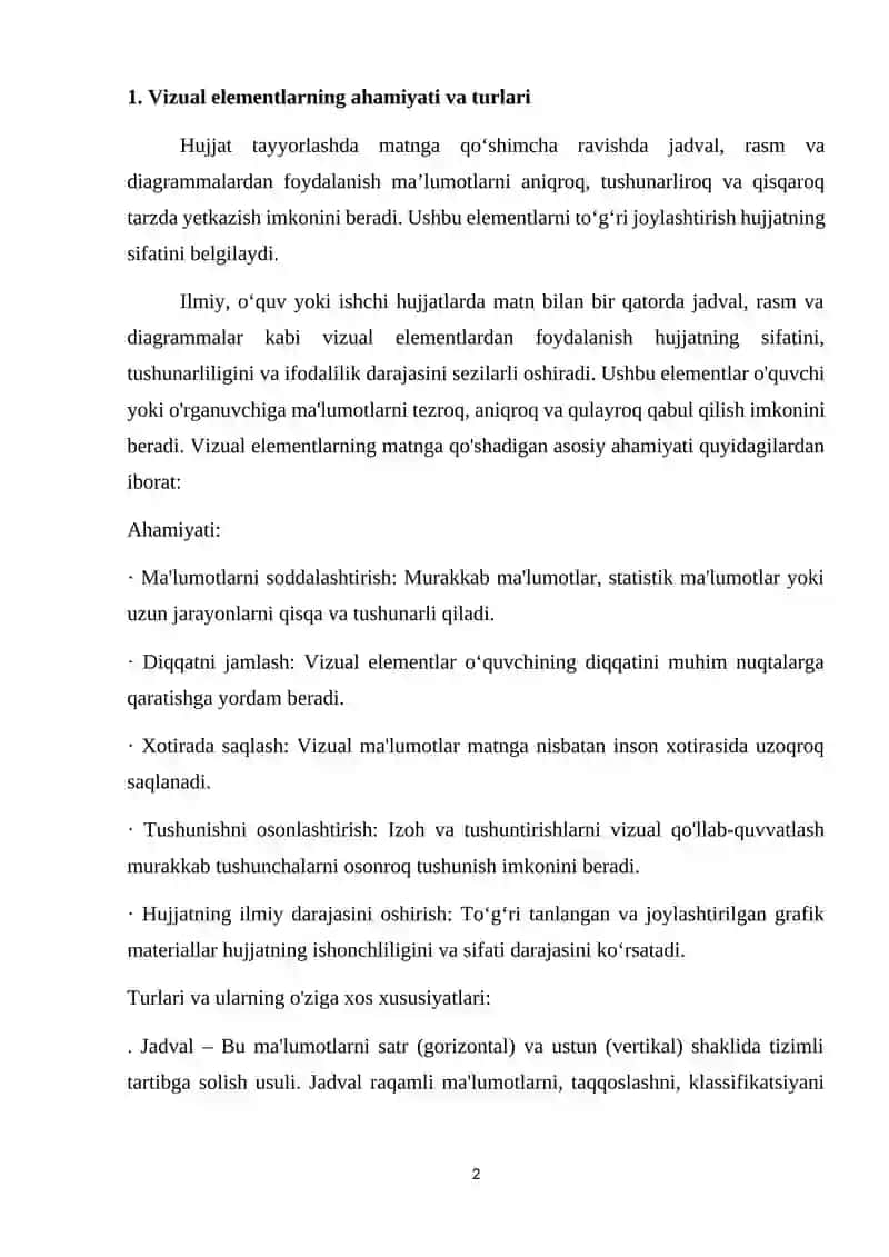 Vizual Elementlarning Matnli Hujjatlarga Joylashtirish 2