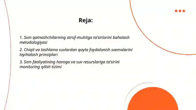 Sxm qatnashchilarning atrof muxitga tasirlarini baxolash 2