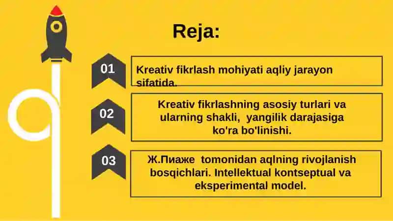 Kreativ fikrlashga o'rgatish bo’yicha nazariy va eksperimental yondashuv 2