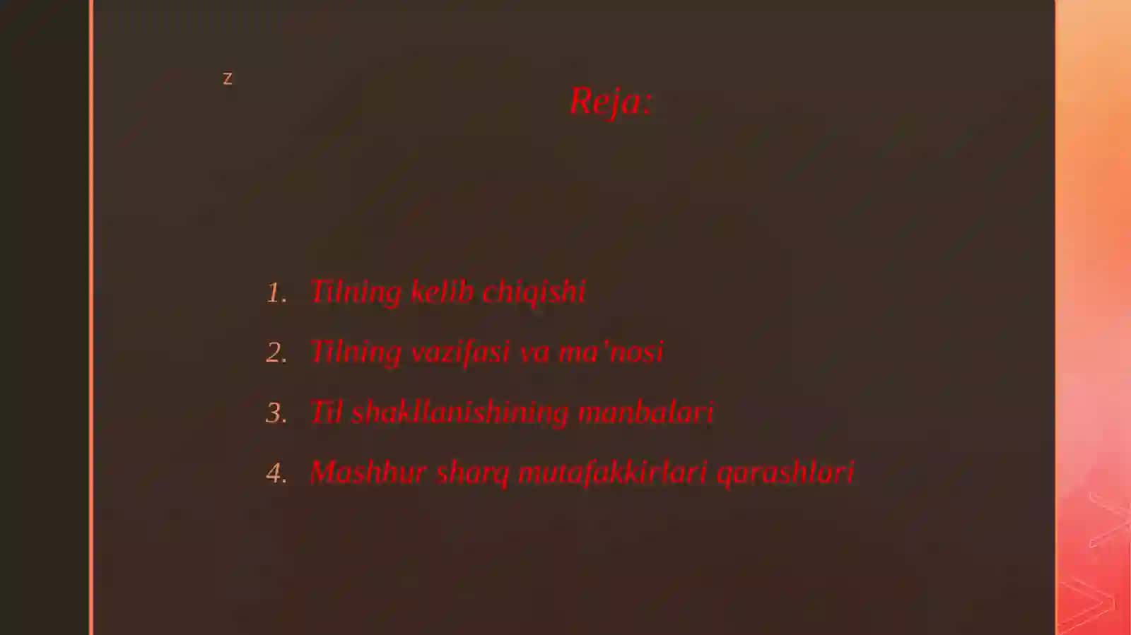 Sharq mutafakkirlarining til shakllanishiga oid qarashlari 2