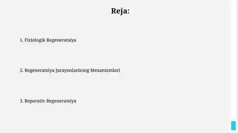 Fiziologik va reparatev regeneratsiya 2