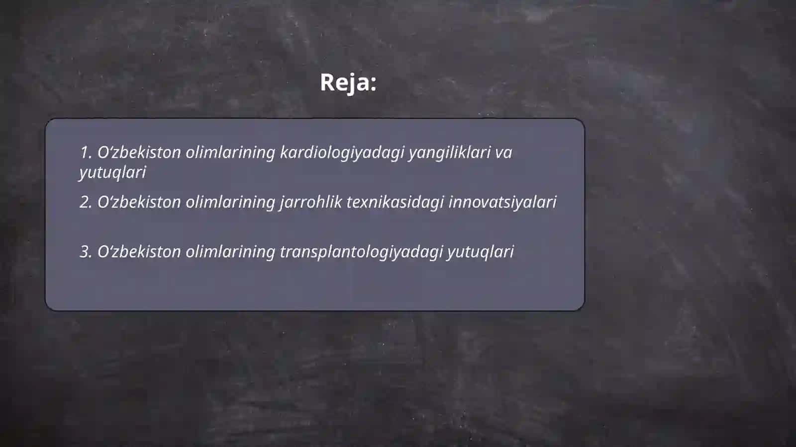 Tibbiyotdagi Oʻzbekiston Olimlarining Yutuqlari 2