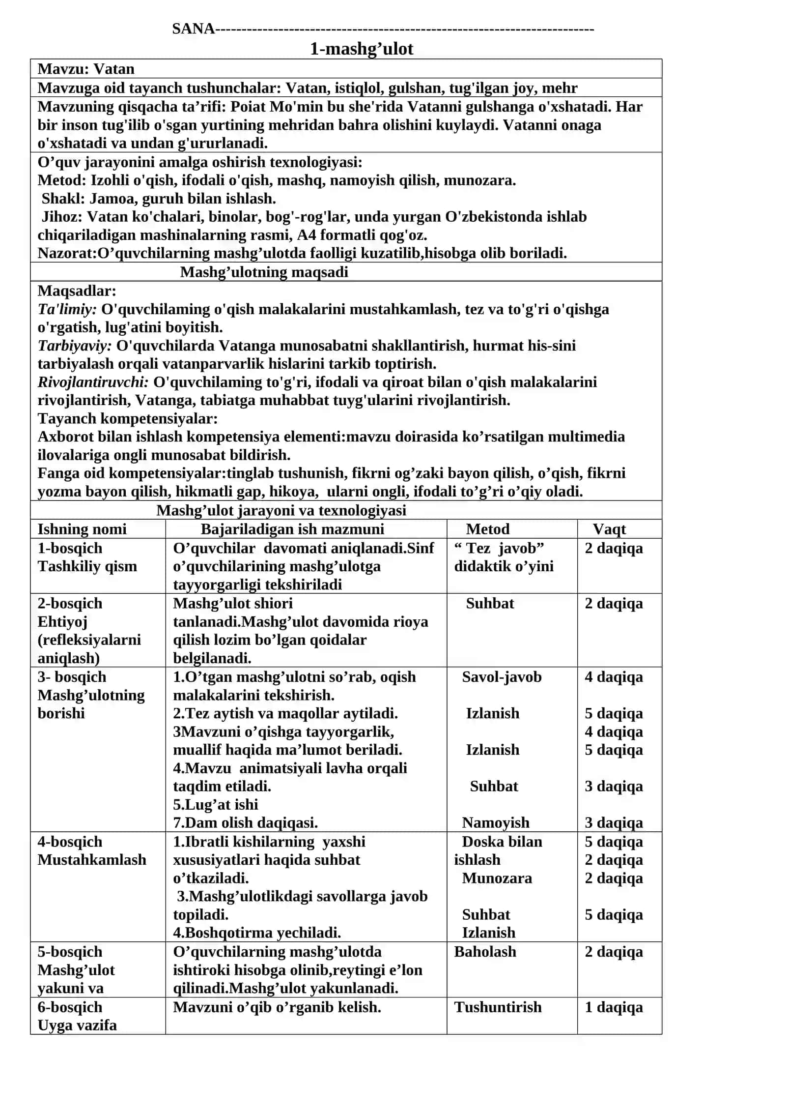 IFODALI O’QISH 2