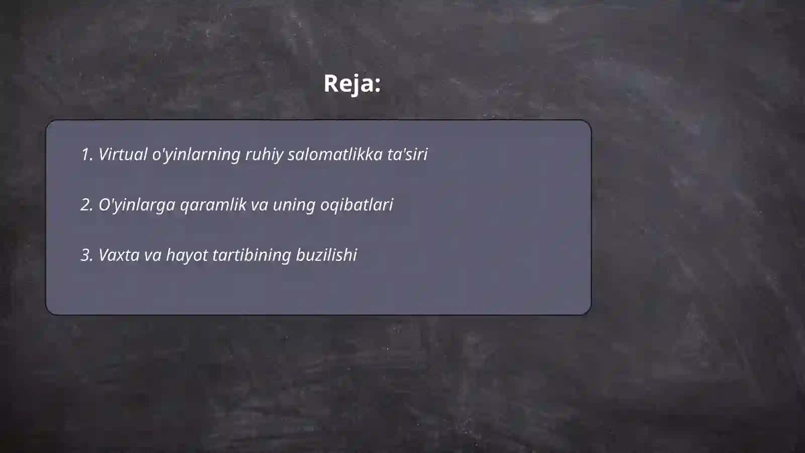 Virtual o'yinlarning asoratlari 2