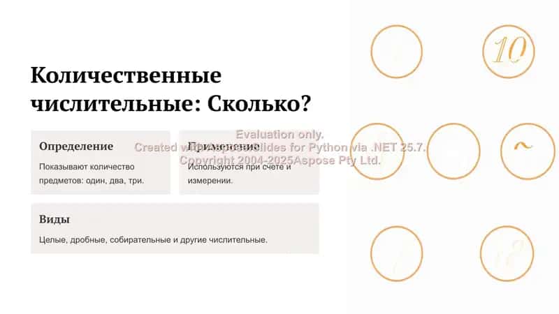 Числительное: Знакомство с Миром Чисел 2
